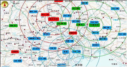 拠点・社員位置表示